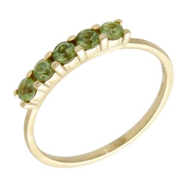 Pre-Owned 9ct Yellow Gold Peridot Dress Ring