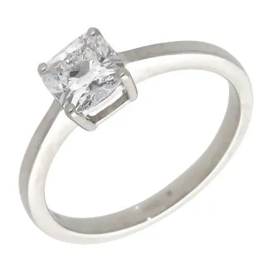 Pre-Owned Platinum Moissanite Solitaire Ring