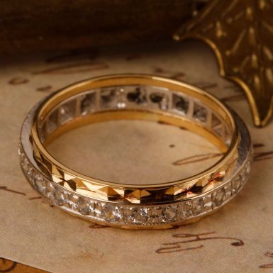 Pre-Owned Vintage 1968 9ct Yellow Gold Spinel Full Eternity Ring
