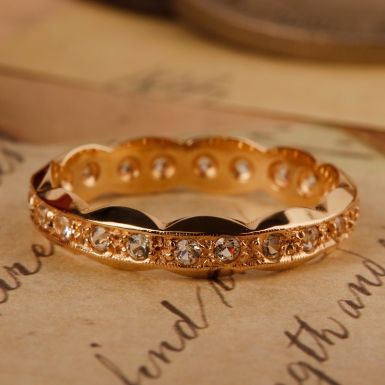 Pre-Owned Vintage 1969 9ct Gold Spinel Full Eternity Ring