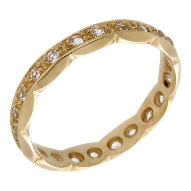 Pre-Owned Vintage 1969 9ct Gold Spinel Full Eternity Ring