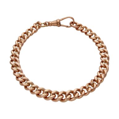 Pre-Owned 9ct Rose Gold 7.5" Graduated Albert Link Bracelet