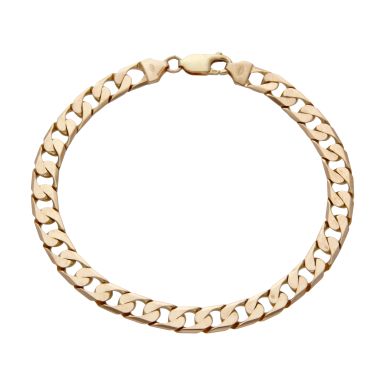 Pre-Owned 9ct Yellow Gold 8.5" Curb Bracelet