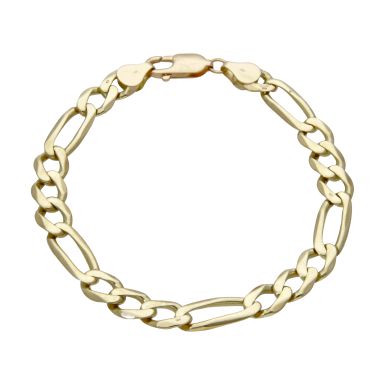Pre-Owned 9ct Yellow Gold 8.5" Figaro Bracelet