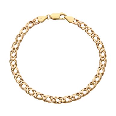 Pre-Owned 9ct Yellow Gold 8.5" Double Curb Bracelet