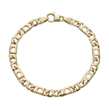 Pre-Owned 9ct Yellow Gold 8.5" Fancy Link Bracelet