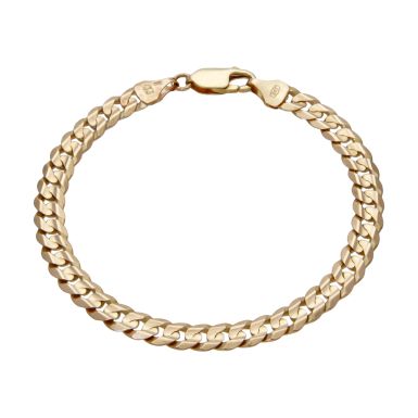 Pre-Owned 9ct Yellow Gold 7.5" Curb Bracelet