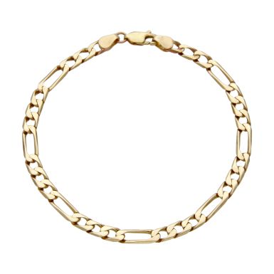Pre-Owned 9ct Yellow Gold 8" Figaro Bracelet