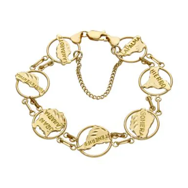 Pre-Owned 9ct Yellow Gold Canary Island Bracelet