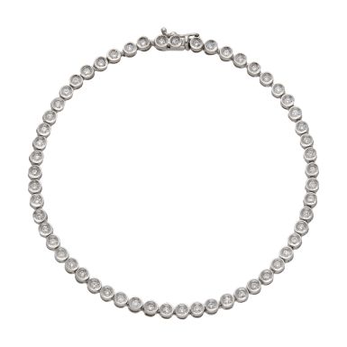 Pre-Owned 18ct White Gold 1.00ct Diamond Tennis Bracelet