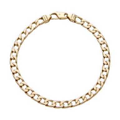 Pre-Owned 9ct Yellow Gold 8.5" Curb Bracelet