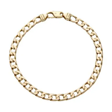 Pre-Owned 9ct Yellow Gold 8.5" Curb Bracelet