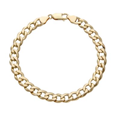 Pre-Owned 9ct Yellow Gold 8" Curb Bracelet
