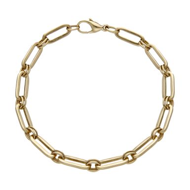 Pre-Owned 9ct Yellow Gold 8.5" Fancy Paper Link Bracelet