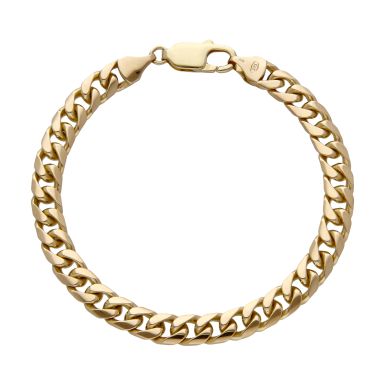Pre-Owned 9ct Yellow Gold 7.5" Heavy Curb Bracelet
