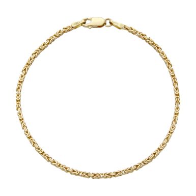 Pre-Owned 9ct Yellow Gold 7.5" Byzantine Bracelet