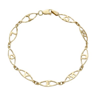 Pre-Owned 9ct Yellow Gold 7" 'I Love Mum' Bracelet