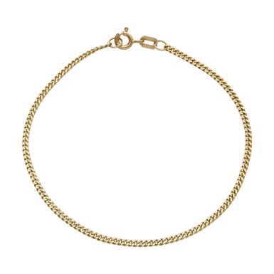 Pre-Owned 9ct Yellow Gold 7" Close Link Curb Bracelet