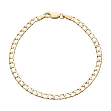 Pre-Owned Vintage 1993 9ct Yellow Gold 7.5" Curb Bracelet