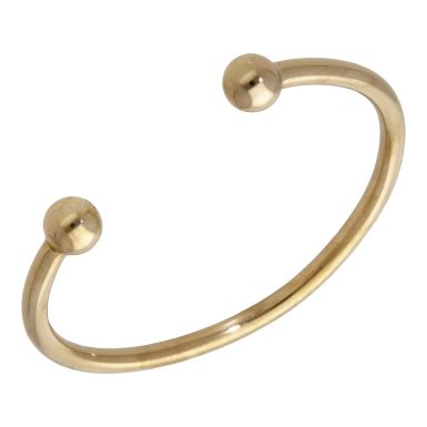 Pre-Owned 9ct Yellow Gold Solid Ball Torque Bangle