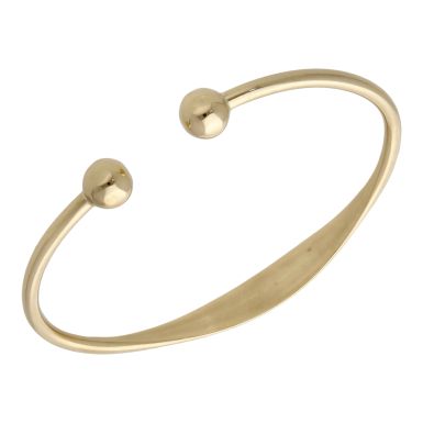 Pre-Owned 9ct Yellow Gold 7.5" Torque ID Bangle