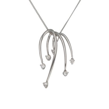 Pre-Owned 18ct White Gold 0.30ct Diamond Pendant Necklace