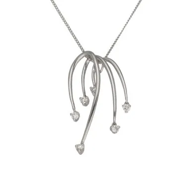 Pre-Owned 18ct White Gold 0.30ct Diamond Pendant Necklace