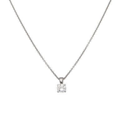 Pre-Owned 18ct White Gold 0.50ct Diamond 16 " Necklace