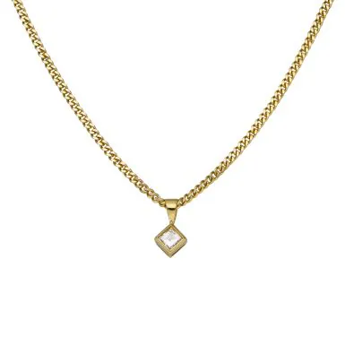 Pre-Owned 18ct Yellow Gold 18 Inch Diamond Set Necklace