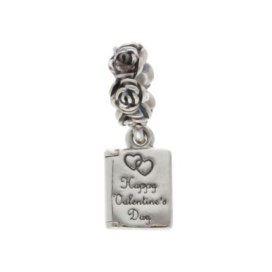 Pre-Owned Pandora Silver Valentines Day Card Charm
