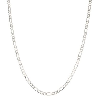 Pre-Owned Sterling Silver 24" Figaro Chain Necklace