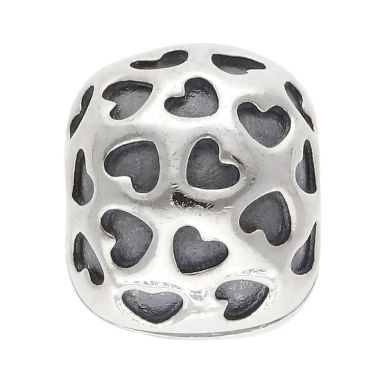 Pre-Owned Pandora Silver Hearts Clip Charm