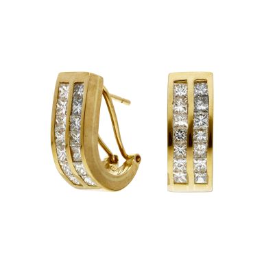 Pre-Owned 18ct Yellow Gold 2.50ct Diamond Earrings