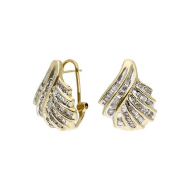 Pre-Owned 9ct Yellow Gold Diamond Set Stud Earrings