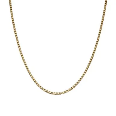Pre-Owned 9ct Yellow Gold 16" Box Link Chain Necklace