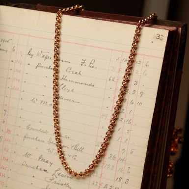 Pre-Owned Vintage 1985 9ct Gold 20" Belcher Chain Necklace