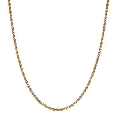 Pre-Owned 9ct Yellow Gold 18" P.O.W Twist Link Chain Necklace