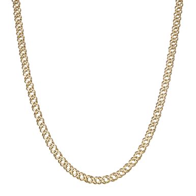 Pre-Owned 9ct Yellow Gold 18" Double Curb Chain Necklace