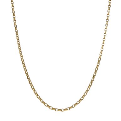 Pre-Owned 9ct Yellow Gold 24" Faceted Belcher Chain Necklace