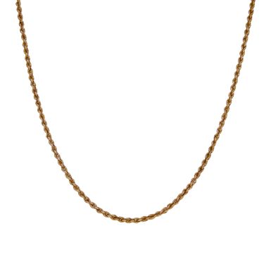 Pre-Owned 9ct Yellow Gold 16" Hollow Rope Chain Necklace