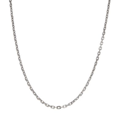Pre-Owned 18ct White Gold 22" Diamond-Cut Belcher Chain Necklace