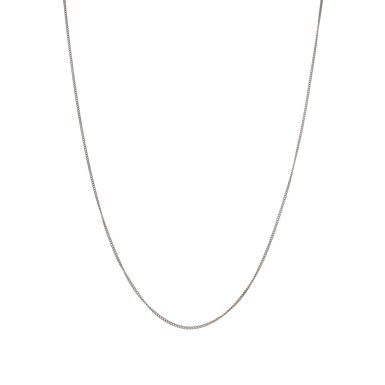 Pre-Owned 9ct White Gold 16" Curb Chain Necklace