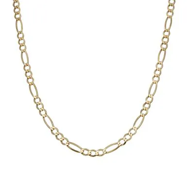 Pre-Owned 9ct Yellow Gold 17.5" Figaro Chain Necklace