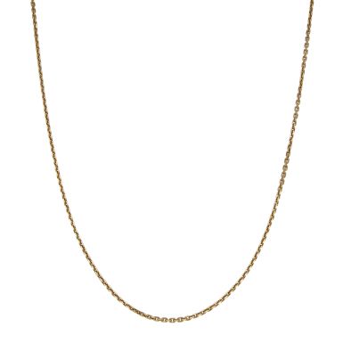 Pre-Owned 9ct Gold 17.5" Diamond-Cut Belcher Chain Necklace