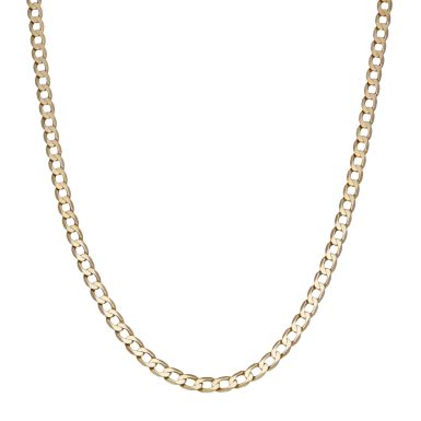 Pre-Owned 9ct Yellow Gold 21.5" Curb Chain Necklace