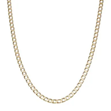 Pre-Owned 9ct Yellow Gold 21.5" Curb Chain Necklace