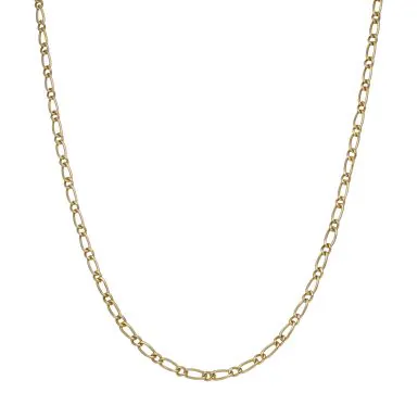 Pre-Owned 9ct Yellow Gold 1:1 Long & Short Link Chain Necklace