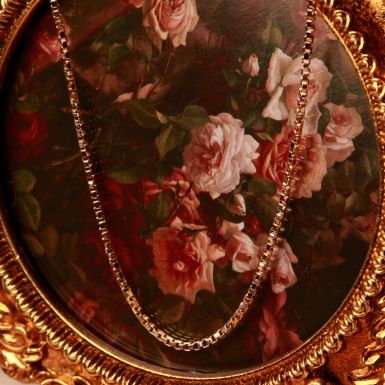 Pre-Owned Vintage 1981 9ct Gold 20" Box Link Chain Necklace