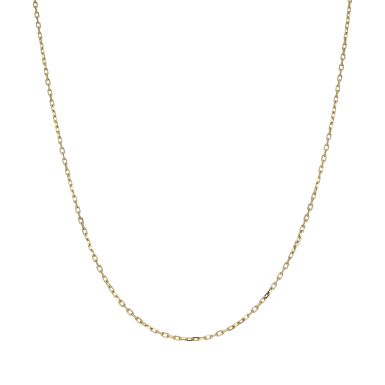 Pre-Owned 14ct Yellow Gold 19.5" Faceted Belcher Chain Necklace