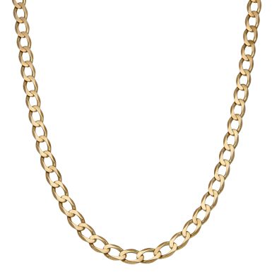 Pre-Owned 9ct Yellow Gold 20" Heavy Curb Chain Necklace
